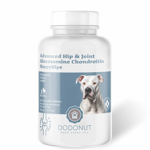 Dodonut HappyHips, köpeklerin sağlıklı ve güçlü eklemlere sahip olarak dilediklerince koşup yaşayabilmeleri için özel olarak formüle edilmiş destek ürünüdür.