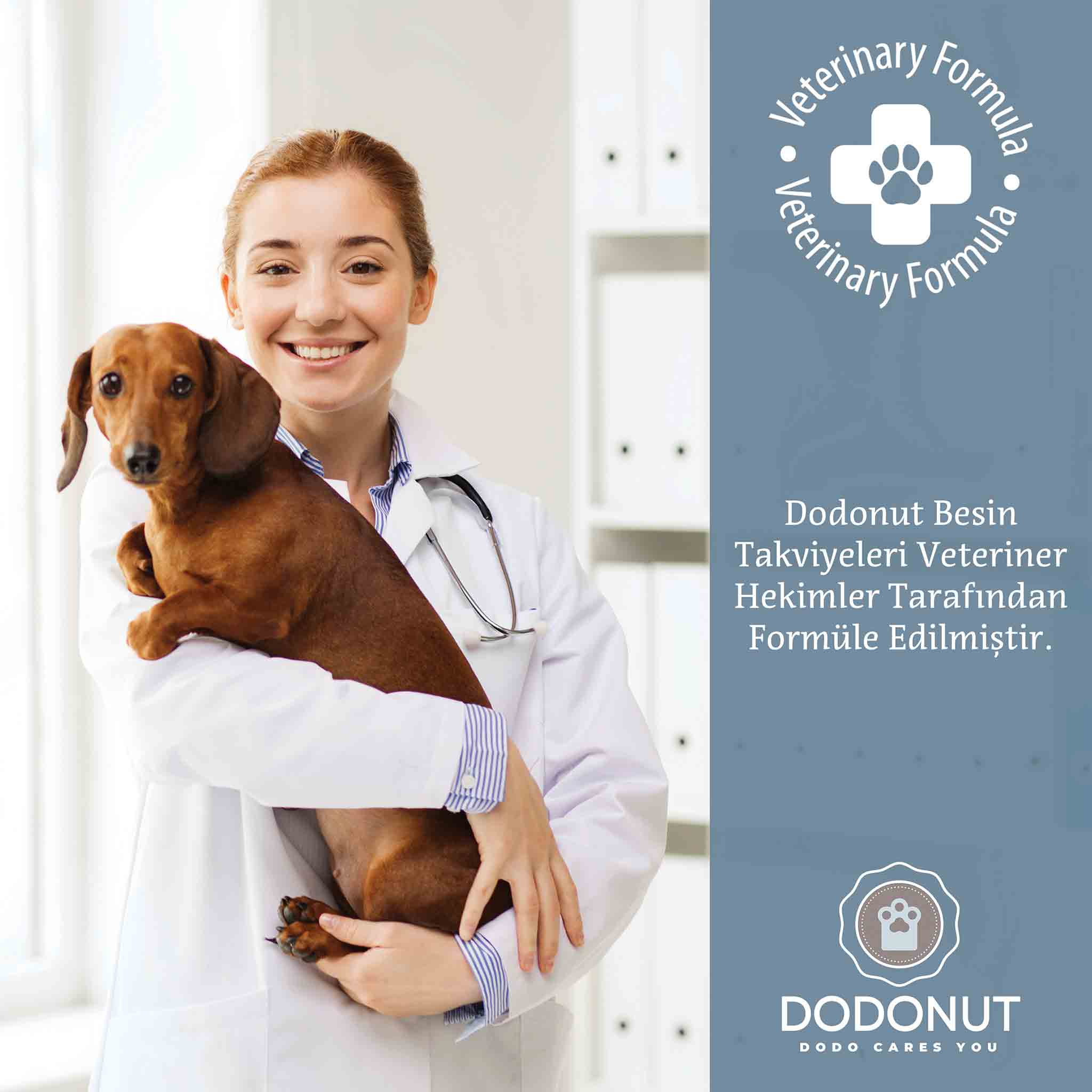 Dodonut HappyHips, köpeklerin sağlıklı ve güçlü eklemlere sahip olarak dilediklerince koşup yaşayabilmeleri için özel olarak formüle edilmiş destek ürünüdür.