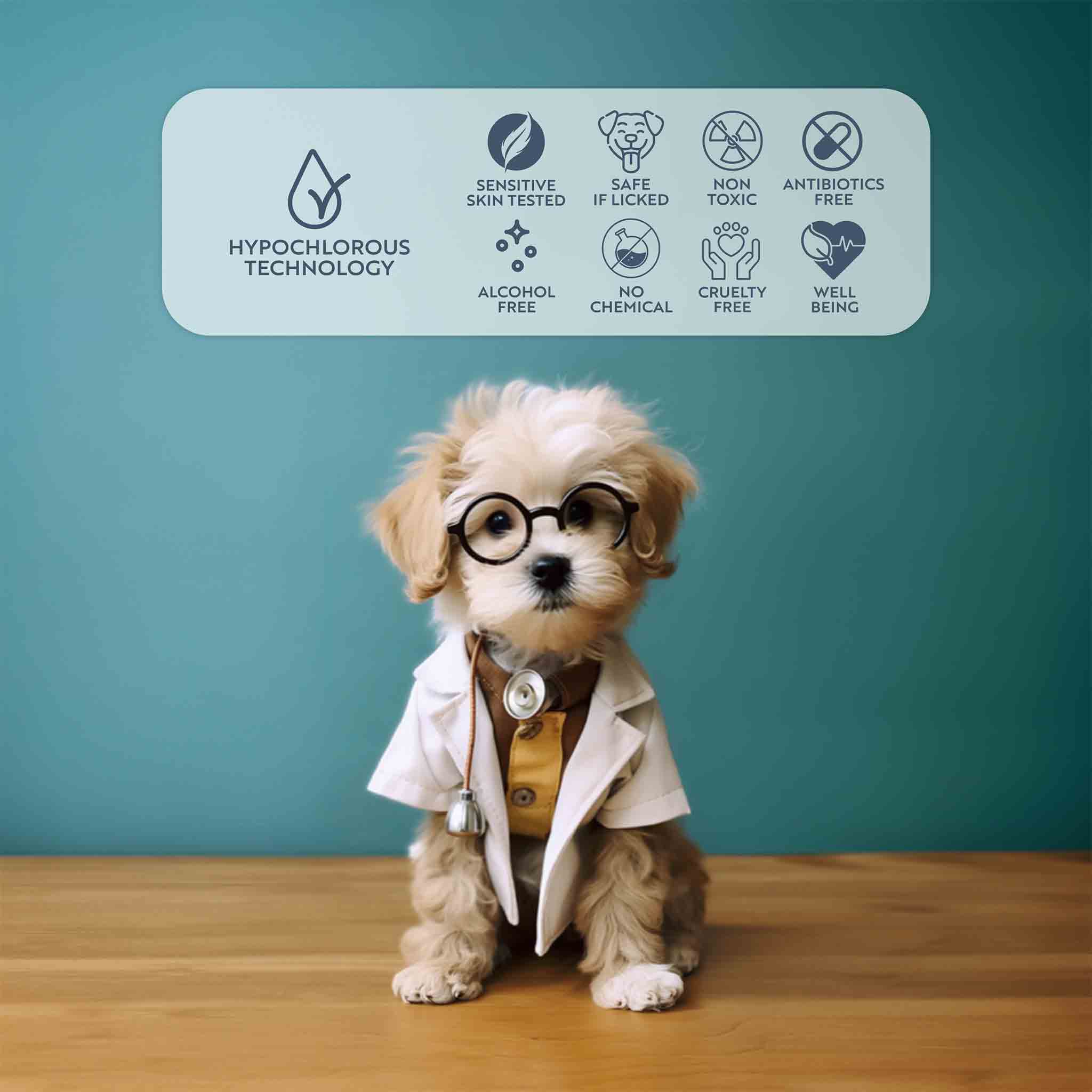 Dodonut Lovey Yara ve Deri Bakım Hidrojeli, klinik olarak kanıtlanmış ve veteriner hekimler tarafından tavsiye edilen, yara ve cilt problemlerini temizlemeye yardımcı olmak için dünya çapında birçok veteriner kliniğinde ve sağlık sektöründe de kullanılan Hipokloröz Asit (HClO) ile özel olarak formüle edilmiştir.