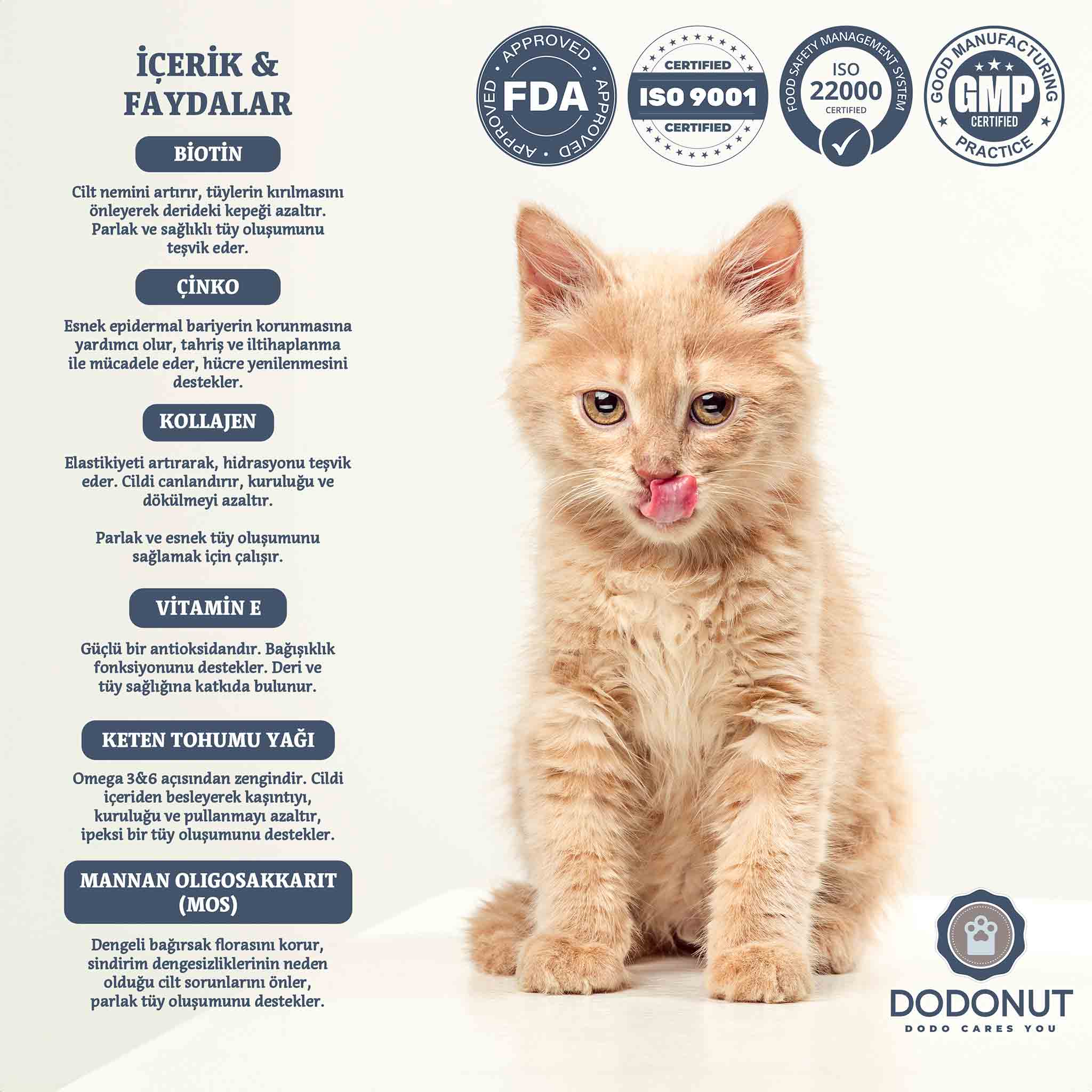 HappyDerm Kedi Biotinli Deri&Tüy Sağlığı Malt Besin Takviyesi, 100 GR