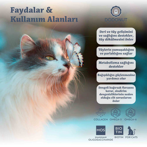 HappyDerm Kedi Biotinli Deri&Tüy Sağlığı Malt Besin Takviyesi, 100 GR