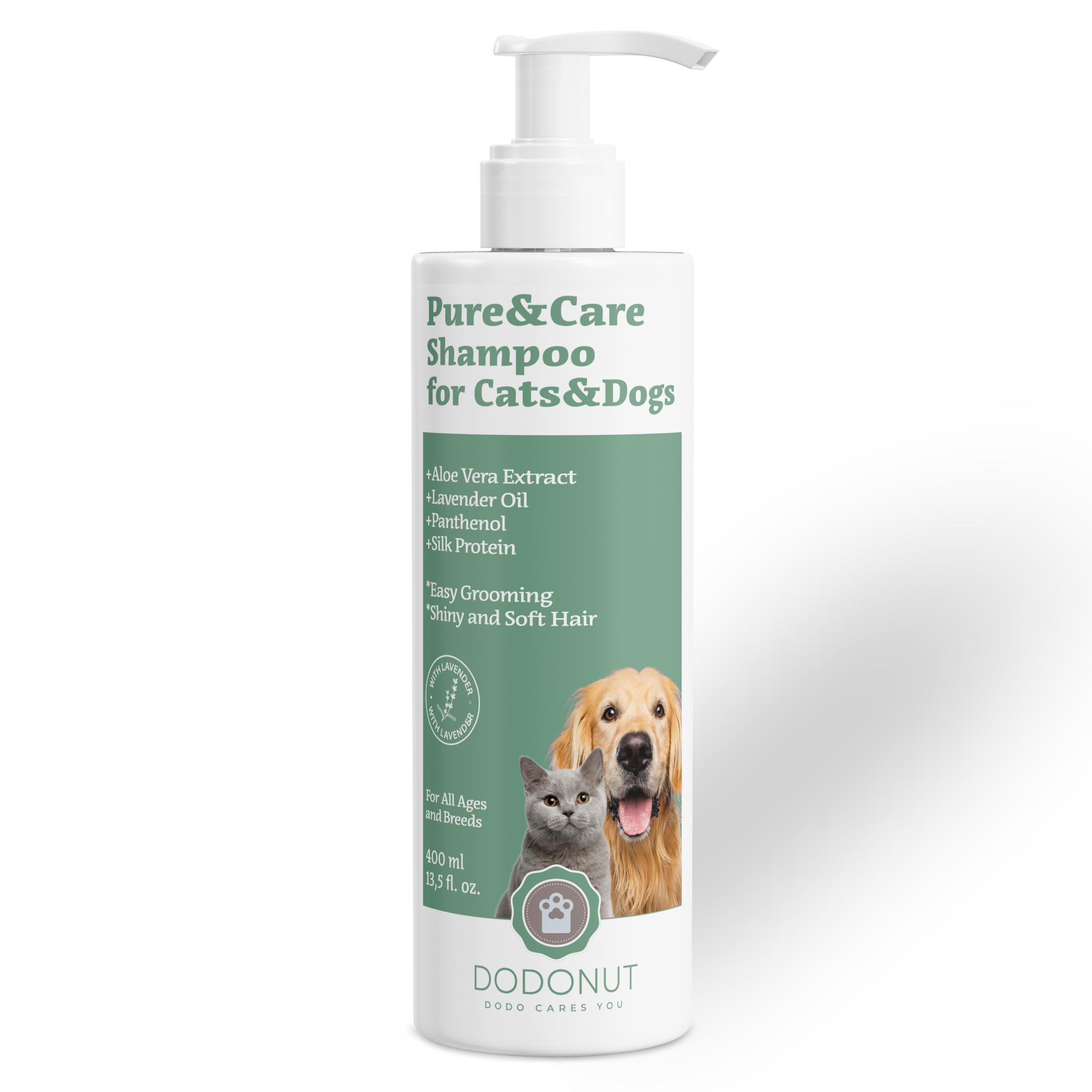 Pure&Care Doğal Kedi ve Köpek Şampuanı, Alkol, SLS/SLES, Paraben, Silikon İçermez, 400 ML